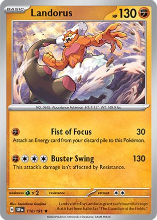 SV08 Surging Sparks 110/191 Landorus - Reverse Holofoil - Rare
