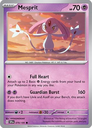 SV08 Surging Sparks 079/191 Mesprit - Reverse Holofoil - Common
