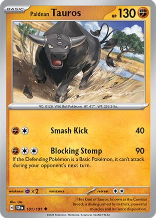 SV08 Surging Sparks 101/191 Paldean Tauros - Reverse Holofoil - Uncommon