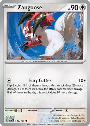 SV08 Surging Sparks 149/191 Zangoose - Reverse Holofoil - Common