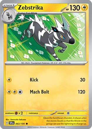 SV08 Surging Sparks 063/191 Zebstrika - Common