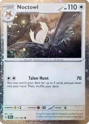 SV Scarlet & Violet Promo Cards 127/162 Noctowl - Holofoil - Promo
