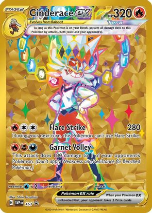 SV Scarlet & Violet Promo Cards 163 Cinderace ex - Holofoil - Promo
