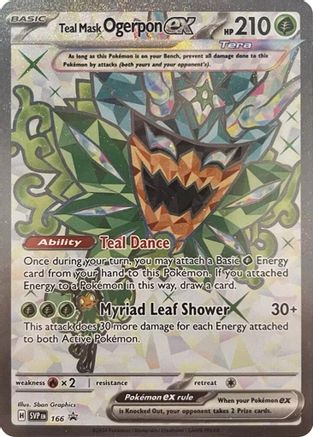 SV Scarlet & Violet Promo Cards 166 Teal Mask Ogerpon ex - Holofoil - Ultra Rare