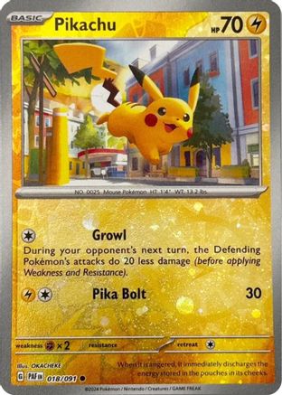 Miscellaneous Cards & Products 018/091 Pikachu - Reverse Holofoil - Promo