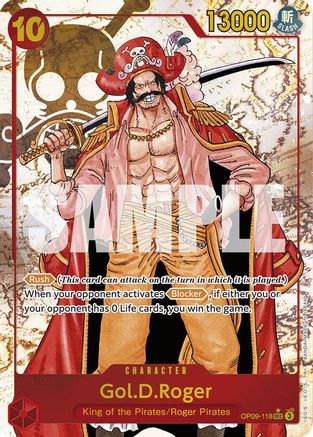 Emperors in the New World OP09-118 Gol.D.Roger (Alternate Art) (OP09-118) - Foil - Secret Rare