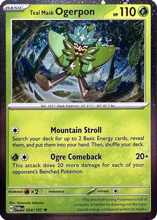 Miscellaneous Cards & Products 024 Teal Mask Ogerpon (Cosmos Holo) - Holofoil - Promo