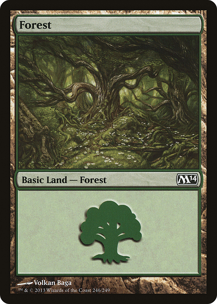 Magic 2014 - (M14-246) - Forest (246) Foil