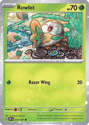 Miscellaneous Cards & Products 013/197 Rowlet - Holofoil - Common
