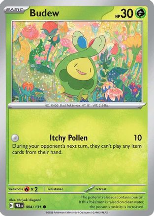 SV Prismatic Evolutions 004/131 Budew - Reverse Holofoil - Common