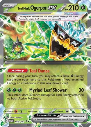 SV Prismatic Evolutions 012/131 Teal Mask Ogerpon ex - Holofoil - Double Rare