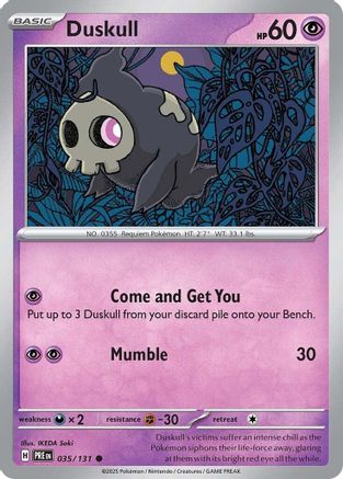 SV Prismatic Evolutions 035/131 Duskull - Reverse Holofoil - Common