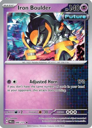 SV Prismatic Evolutions 046/131 Iron Boulder - Reverse Holofoil - Rare
