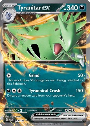 SV Prismatic Evolutions 064/131 Tyranitar ex - Holofoil - Double Rare