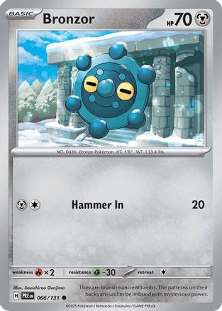 SV Prismatic Evolutions 066/131 Bronzor - Reverse Holofoil - Common