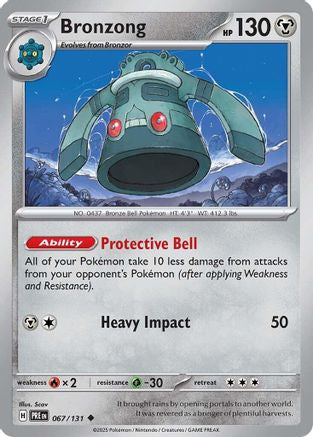 SV Prismatic Evolutions 067/131 Bronzong - Reverse Holofoil - Uncommon