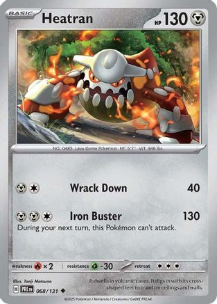 SV Prismatic Evolutions 068/131 Heatran - Reverse Holofoil - Uncommon