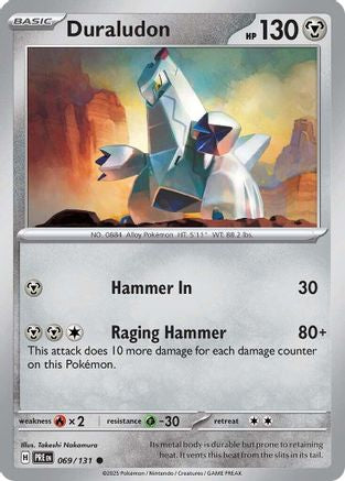 SV Prismatic Evolutions 069/131 Duraludon - Reverse Holofoil - Common