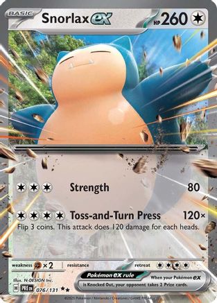 SV Prismatic Evolutions 076/131 Snorlax ex - Holofoil - Double Rare
