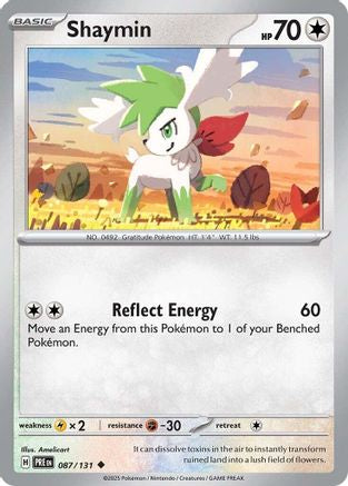 SV Prismatic Evolutions 087/131 Shaymin - Reverse Holofoil - Uncommon