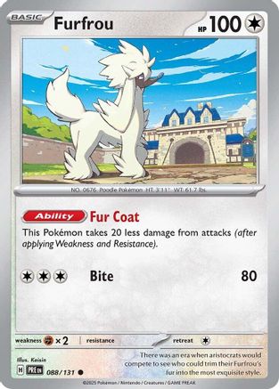 SV Prismatic Evolutions 088/131 Furfrou - Reverse Holofoil - Common