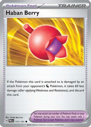 SV Prismatic Evolutions 111/131 Haban Berry - Reverse Holofoil - Common