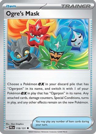 SV Prismatic Evolutions 118/131 Ogre's Mask - Reverse Holofoil - Uncommon