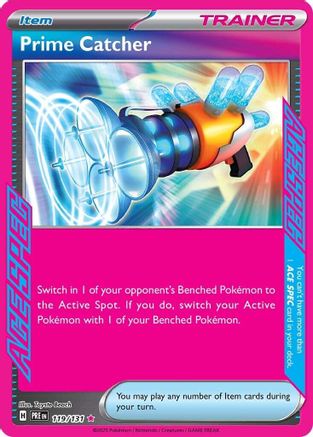 SV Prismatic Evolutions 119/131 Prime Catcher - Holofoil - ACE SPEC Rare
