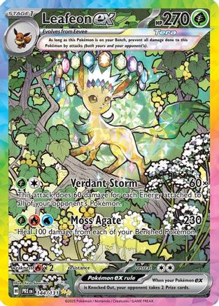SV Prismatic Evolutions 144/131 Leafeon ex - Holofoil - Special Illustration Rare