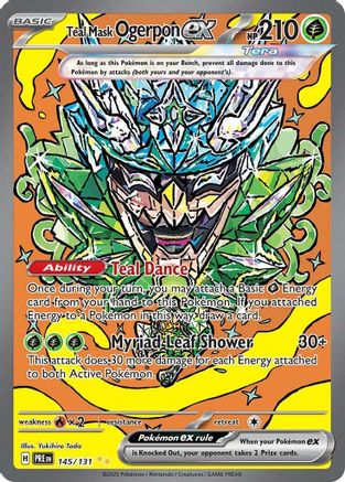 SV Prismatic Evolutions 145/131 Teal Mask Ogerpon ex - Holofoil - Special Illustration Rare