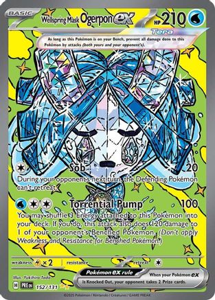 SV Prismatic Evolutions 152/131 Wellspring Mask Ogerpon ex - Holofoil - Special Illustration Rare