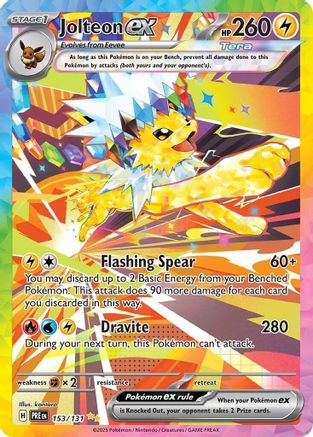 SV Prismatic Evolutions 153/131 Jolteon ex - Holofoil - Special Illustration Rare