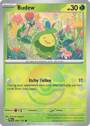 SV Prismatic Evolutions 004/131 Budew (Poke Ball Pattern) - Holofoil - Common