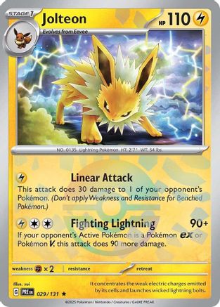 SV Prismatic Evolutions 029/131 Jolteon (Poke Ball Pattern) - Holofoil - Rare