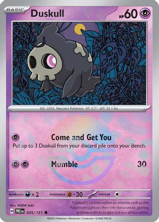 SV Prismatic Evolutions 035/131 Duskull (Poke Ball Pattern) - Holofoil - Common