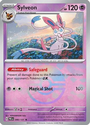 SV Prismatic Evolutions 040/131 Sylveon (Poke Ball Pattern) - Holofoil - Rare