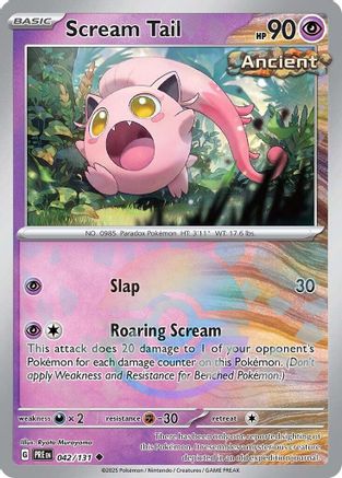 SV Prismatic Evolutions 042/131 Scream Tail (Poke Ball Pattern) - Holofoil - Uncommon