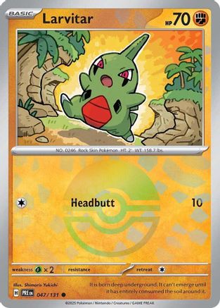 SV Prismatic Evolutions 047/131 Larvitar (Poke Ball Pattern) - Holofoil - Common