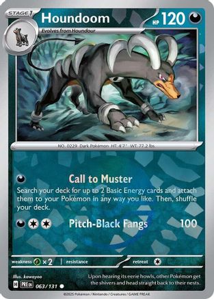 SV Prismatic Evolutions 063/131 Houndoom (Poke Ball Pattern) - Holofoil - Common