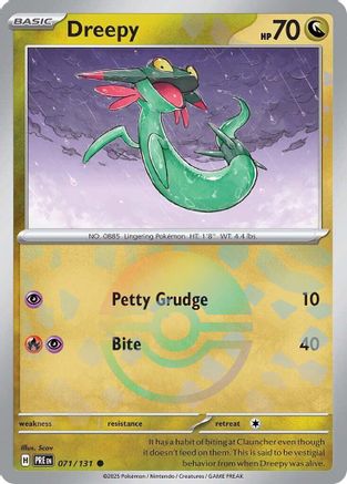 SV Prismatic Evolutions 071/131 Dreepy (Poke Ball Pattern) - Holofoil - Common