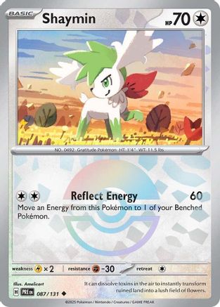 SV Prismatic Evolutions 087/131 Shaymin (Poke Ball Pattern) - Holofoil - Uncommon