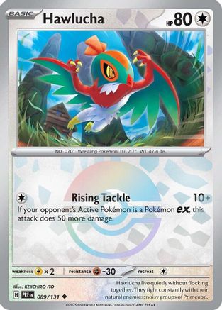 SV Prismatic Evolutions 089/131 Hawlucha (Poke Ball Pattern) - Holofoil - Uncommon