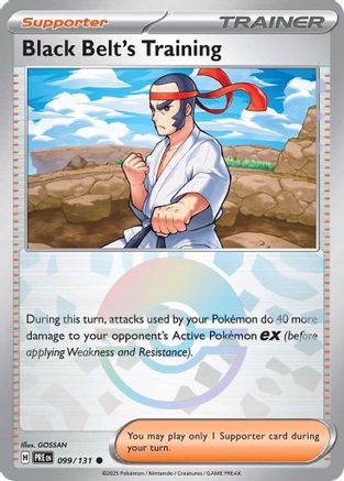 SV Prismatic Evolutions 099/131 Black Belt's Training - Holofoil - Common