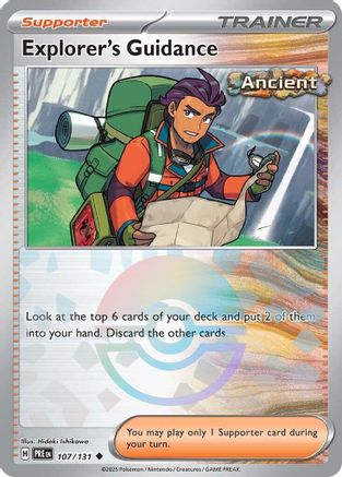 SV Prismatic Evolutions 107/131 Explorer's Guidance (Poke Ball Pattern) - Holofoil - Uncommon