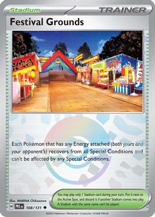 SV Prismatic Evolutions 108/131 Festival Grounds (Poke Ball Pattern) - Holofoil - Uncommon