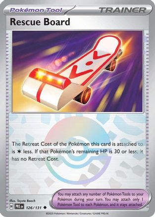 SV Prismatic Evolutions 126/131 Rescue Board (Poke Ball Pattern) - Holofoil - Uncommon