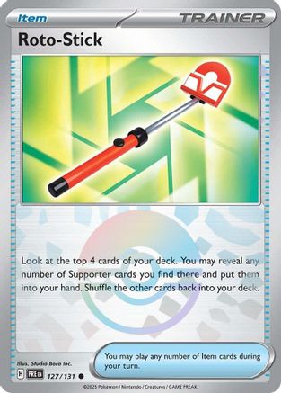 SV Prismatic Evolutions 127/131 Roto-Stick (Poke Ball Pattern) - Holofoil - Common