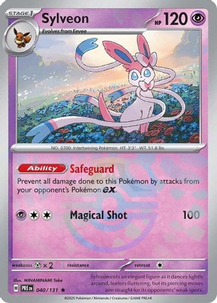 SV Prismatic Evolutions 040/131 Sylveon (Master Ball Pattern) - Holofoil - Rare