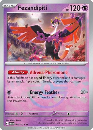 SV Prismatic Evolutions 045/131 Fezandipiti (Master Ball Pattern) - Holofoil - Rare