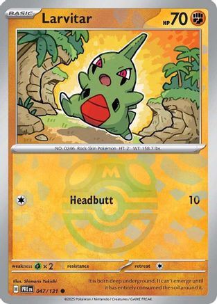 SV Prismatic Evolutions 047/131 Larvitar (Master Ball Pattern) - Holofoil - Common